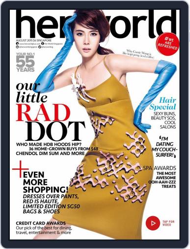 Her World Singapore August 1st, 2015 Digital Back Issue Cover