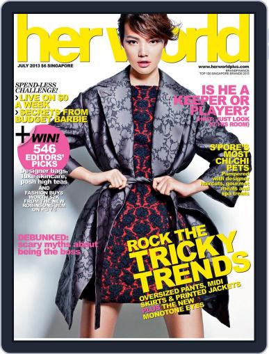 Her World Singapore July 11th, 2013 Digital Back Issue Cover