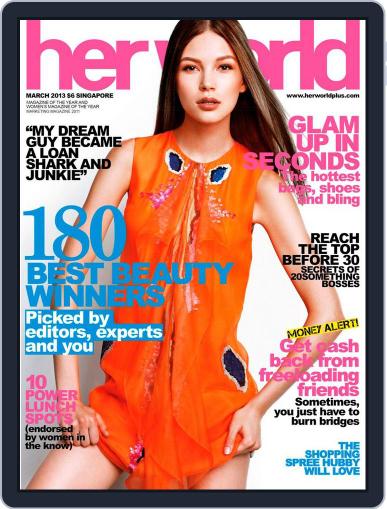 Her World Singapore March 12th, 2013 Digital Back Issue Cover