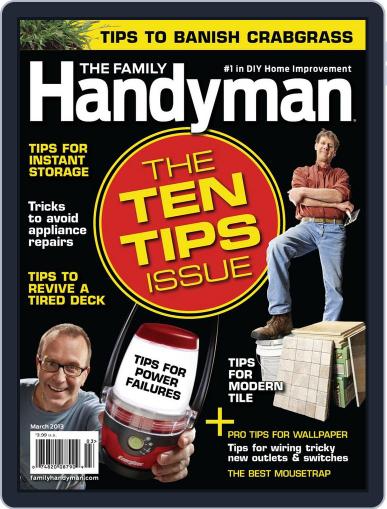 Family Handyman February 12th, 2013 Digital Back Issue Cover