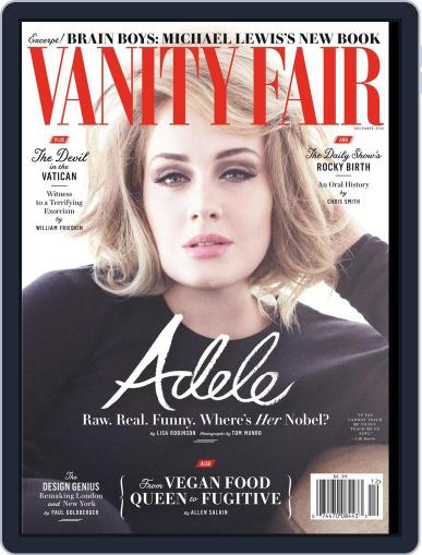 Vanity Fair December 1st, 2016 Digital Back Issue Cover