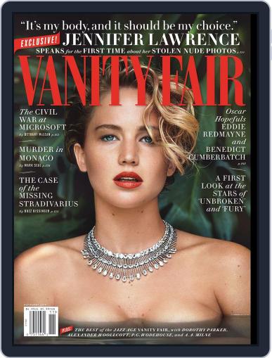 Vanity Fair November 1st, 2014 Digital Back Issue Cover