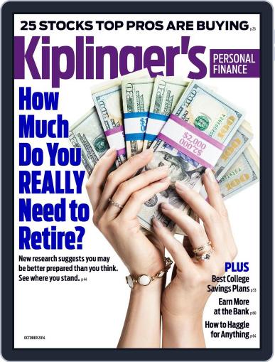 Kiplinger's Personal Finance August 21st, 2014 Digital Back Issue Cover