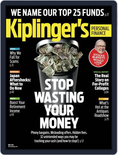 Kiplinger's Personal Finance March 29th, 2011 Digital Back Issue Cover