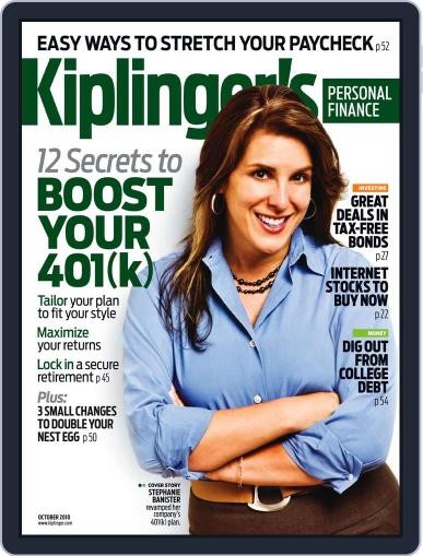 Kiplinger's Personal Finance August 25th, 2010 Digital Back Issue Cover