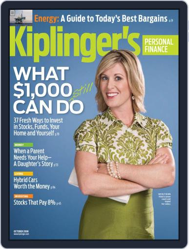 Kiplinger's Personal Finance August 28th, 2008 Digital Back Issue Cover