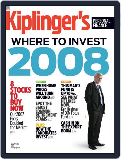 Kiplinger's Personal Finance December 3rd, 2007 Digital Back Issue Cover
