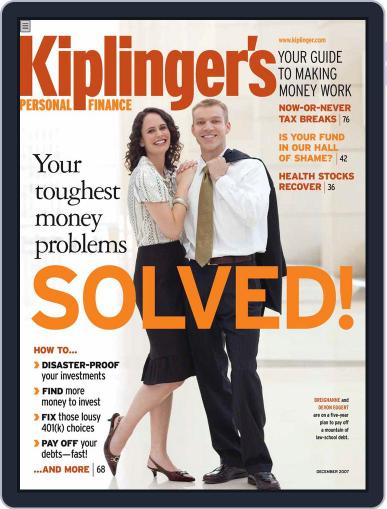 Kiplinger's Personal Finance October 31st, 2007 Digital Back Issue Cover