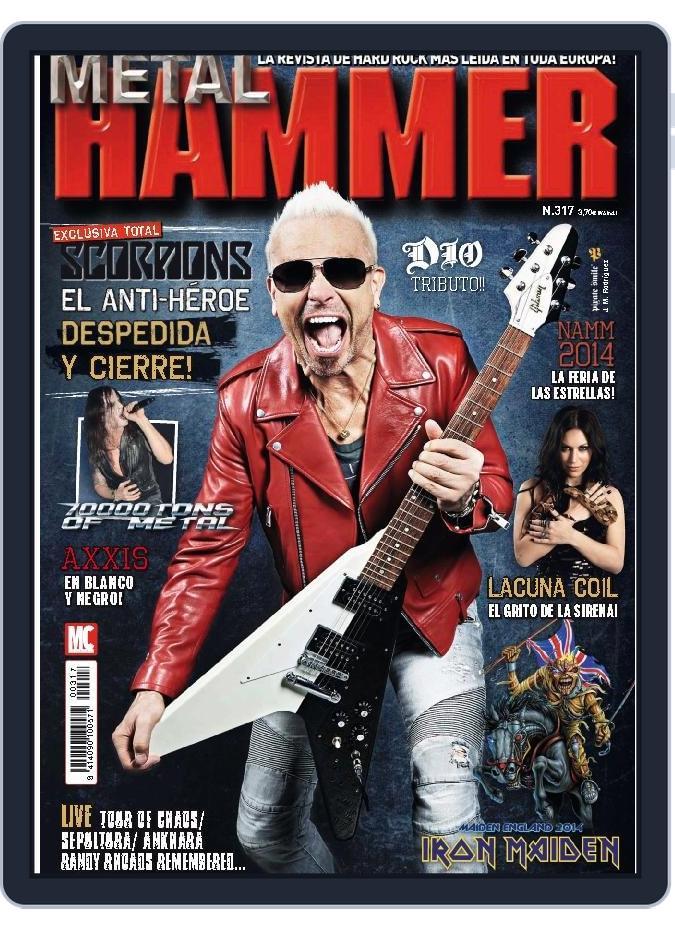 METAL HAMMER Spain March 31st, 2014 Digital Back Issue Cover