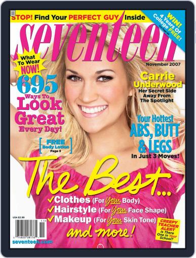 Seventeen October 16th, 2007 Digital Back Issue Cover