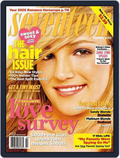Seventeen December 31st, 2004 Digital Back Issue Cover