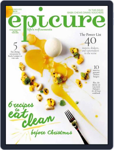 epicure November 1st, 2016 Digital Back Issue Cover