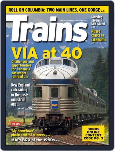 Trains November 1st, 2018 Digital Back Issue Cover