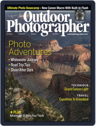 Outdoor Photographer July 1st, 2016 Digital Back Issue Cover