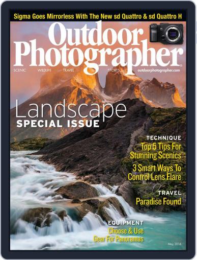 Outdoor Photographer May 1st, 2016 Digital Back Issue Cover