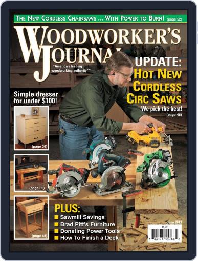 Woodworker's Journal June 1st, 2013 Digital Back Issue Cover