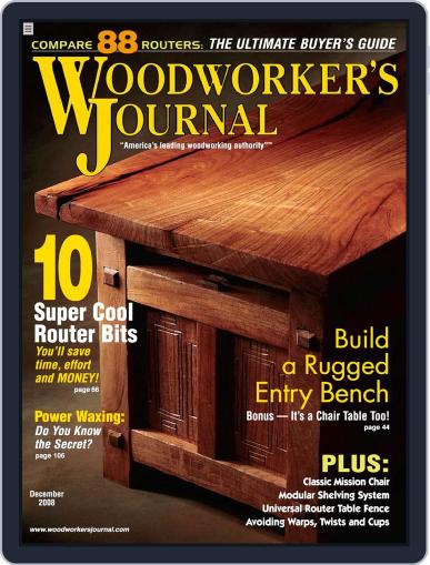 Woodworker's Journal October 17th, 2008 Digital Back Issue Cover