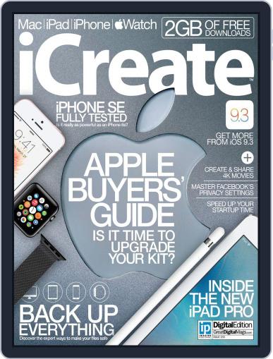 iCreate April 28th, 2016 Digital Back Issue Cover