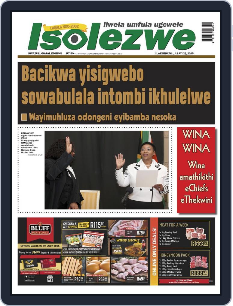 Isolezwe July 23rd, 2025 Digital Back Issue Cover