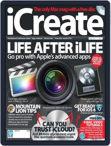 iCreate September 19th, 2012 Digital Back Issue Cover