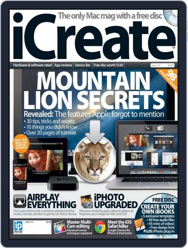 iCreate August 22nd, 2012 Digital Back Issue Cover