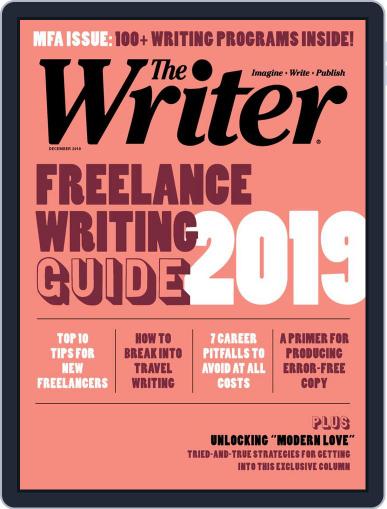 The Writer December 1st, 2018 Digital Back Issue Cover