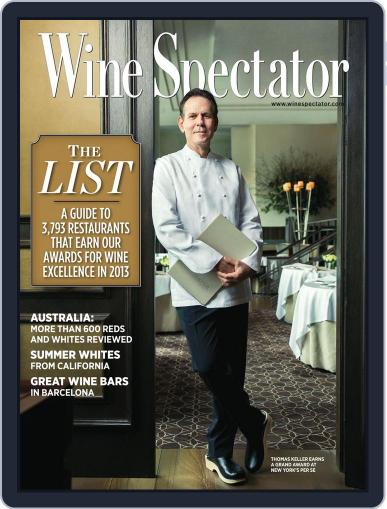 Wine Spectator July 19th, 2013 Digital Back Issue Cover