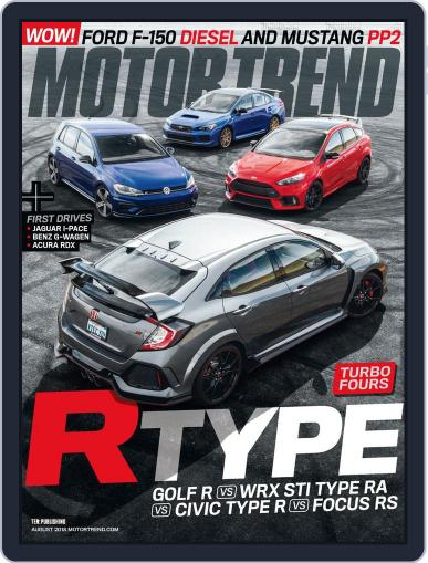 MotorTrend August 1st, 2018 Digital Back Issue Cover