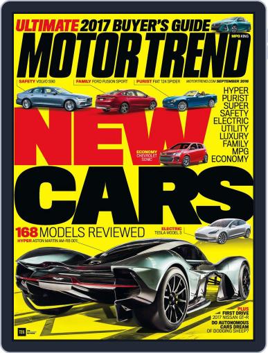 MotorTrend September 1st, 2016 Digital Back Issue Cover
