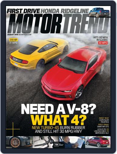 MotorTrend August 1st, 2016 Digital Back Issue Cover