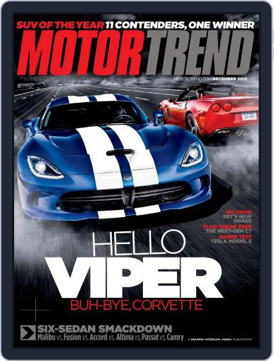 MotorTrend October 30th, 2012 Digital Back Issue Cover