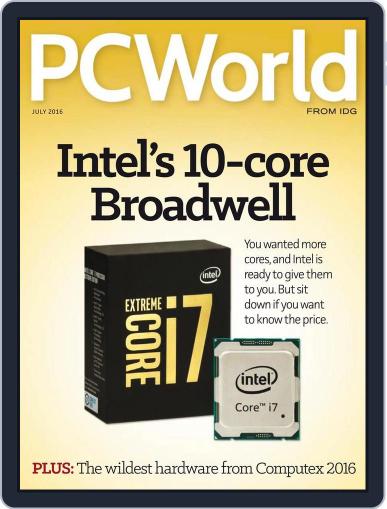 PCWorld July 31st, 2016 Digital Back Issue Cover