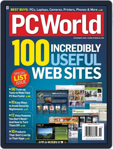 PCWorld October 10th, 2008 Digital Back Issue Cover