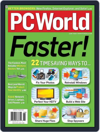 PCWorld May 9th, 2008 Digital Back Issue Cover