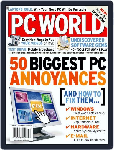 PCWorld September 8th, 2003 Digital Back Issue Cover