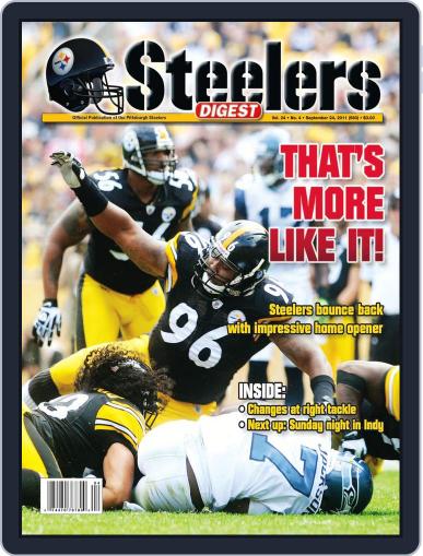 Steelers Digest September 20th, 2011 Digital Back Issue Cover