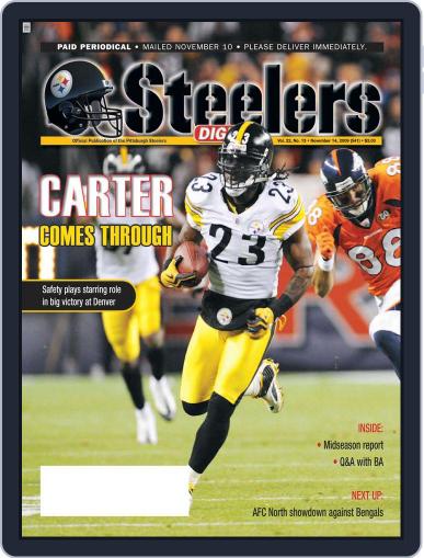 Steelers Digest November 11th, 2009 Digital Back Issue Cover