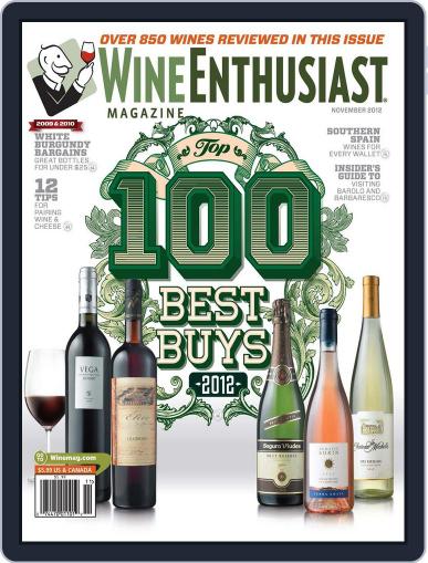 Wine Enthusiast October 9th, 2012 Digital Back Issue Cover