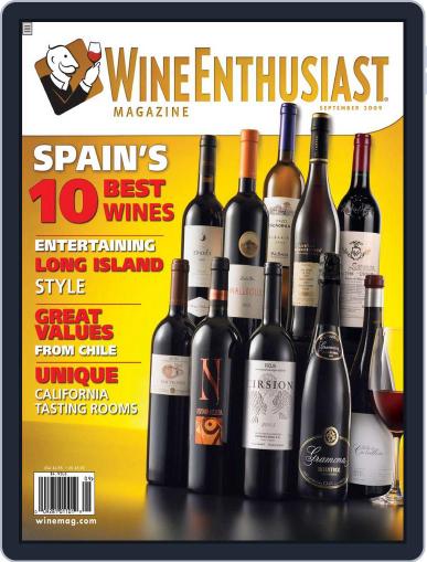 Wine Enthusiast August 25th, 2009 Digital Back Issue Cover