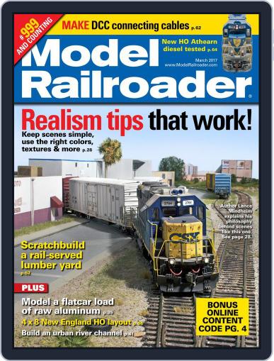 Model Railroader March 1st, 2017 Digital Back Issue Cover