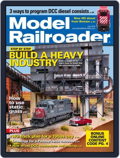 Model Railroader July 1st, 2016 Digital Back Issue Cover
