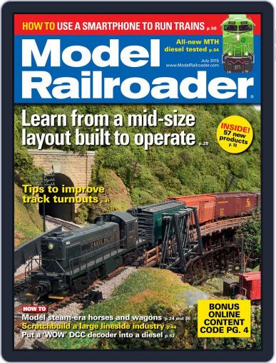 Model Railroader July 1st, 2015 Digital Back Issue Cover