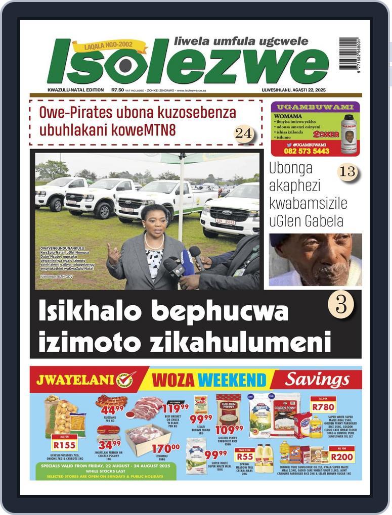 Isolezwe August 22nd, 2025 Digital Back Issue Cover
