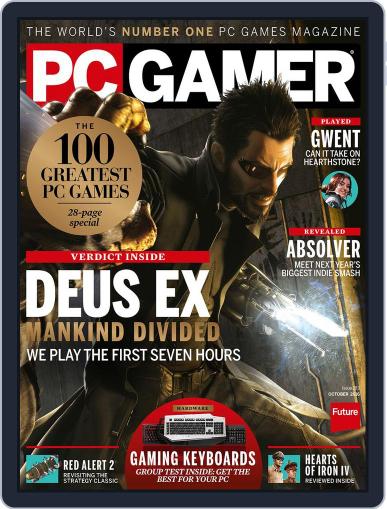 PC Gamer (US Edition) August 16th, 2016 Digital Back Issue Cover