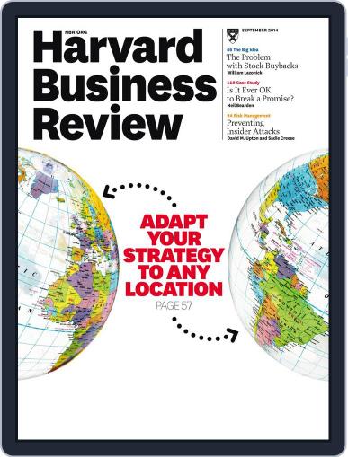 Harvard Business Review August 13th, 2014 Digital Back Issue Cover