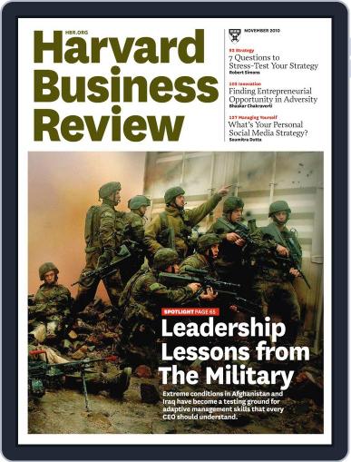 Harvard Business Review October 25th, 2010 Digital Back Issue Cover