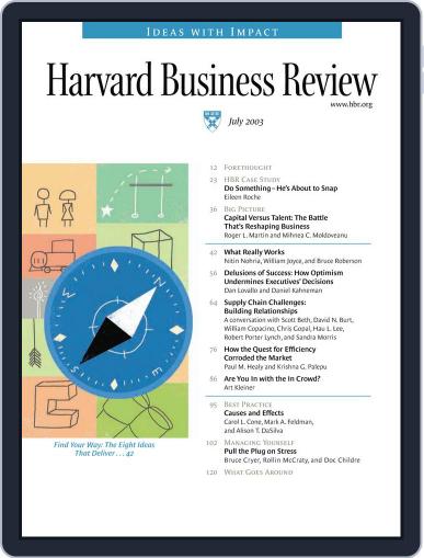 Harvard Business Review July 1st, 2003 Digital Back Issue Cover