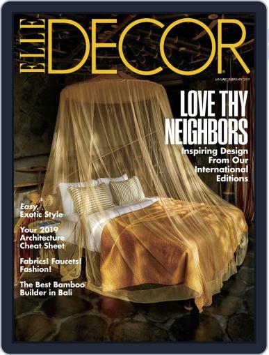 ELLE DECOR January 1st, 2019 Digital Back Issue Cover