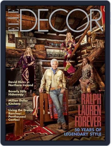 ELLE DECOR November 1st, 2018 Digital Back Issue Cover