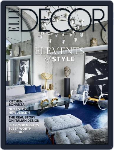 ELLE DECOR April 1st, 2018 Digital Back Issue Cover